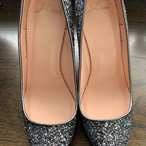 Gunmetal Glitter Elise Pumps